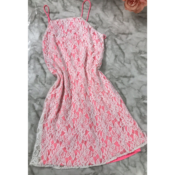 Anthropologie Pins and Needles Dress Sz M Lace Overlay Fairy Cottagecore Western - Picture 2 of 8